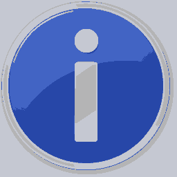 Information icon quantized by Median Cut algorithm using 4 colors, silver background, zero alpha threshold