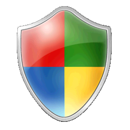Shield icon with ARGB1555 pixel format, black background and default alpha threshold